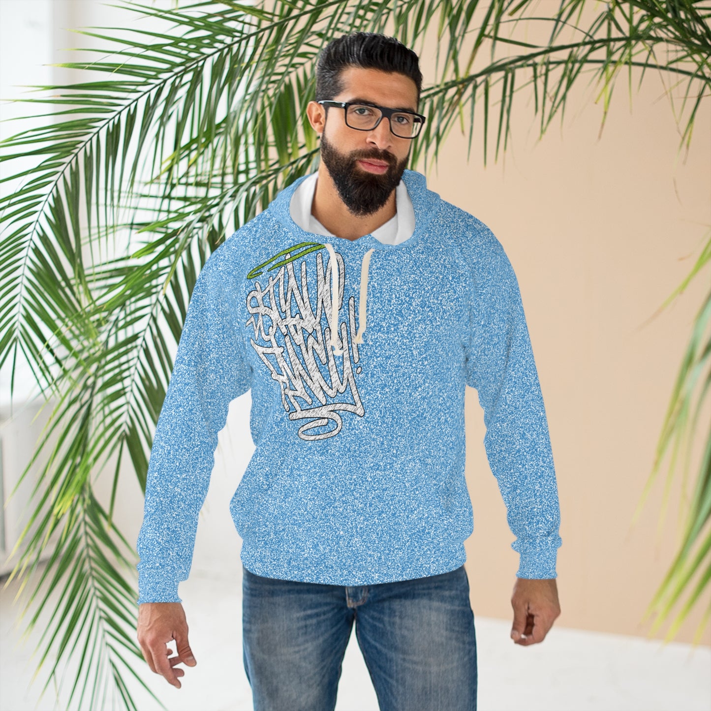 Speckled Blue Badass Hoodie