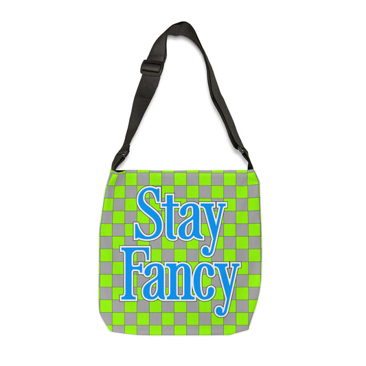 Checkers Disaster Lime Adjustable Tote Bag