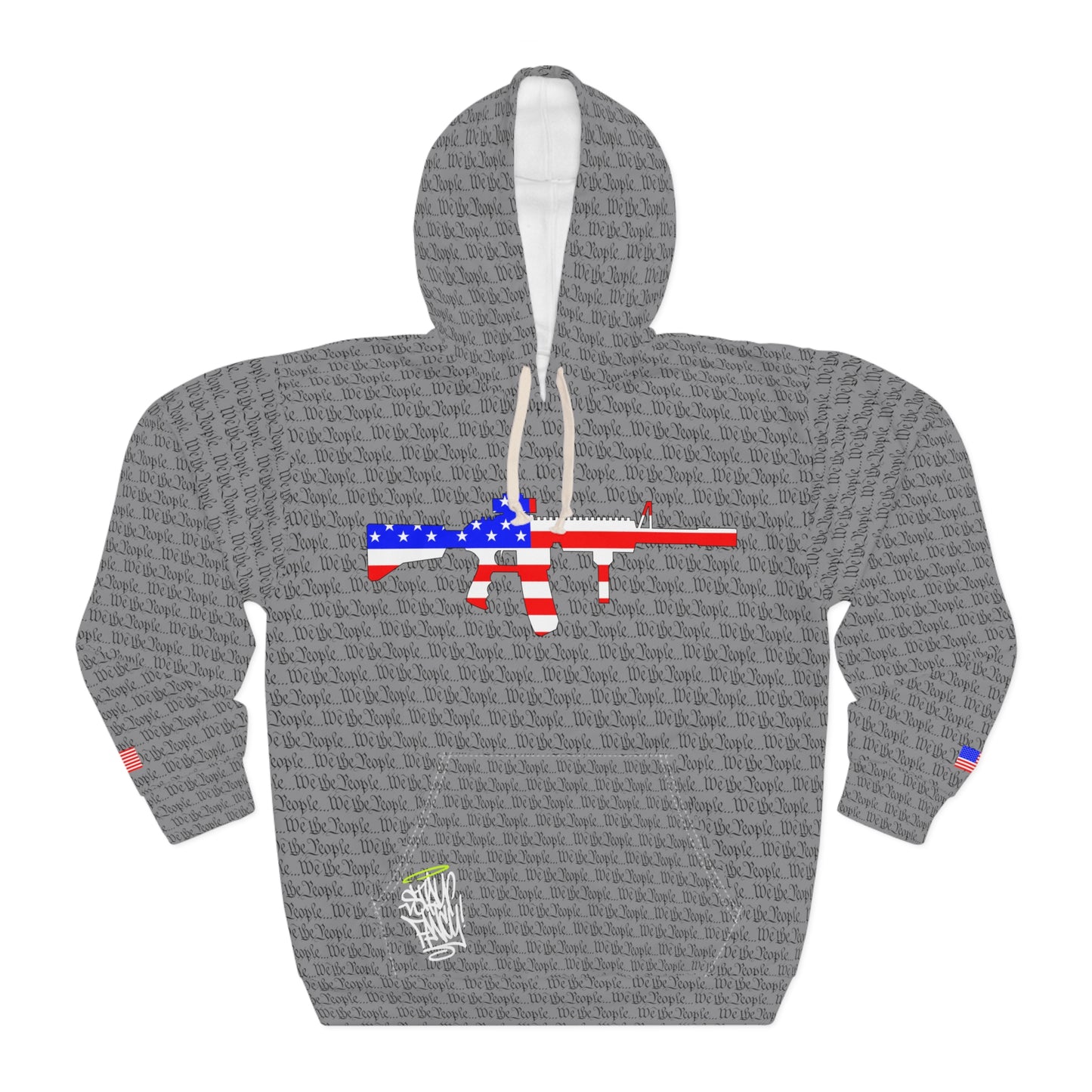 We The People Flag Rifle Badass Hoodie