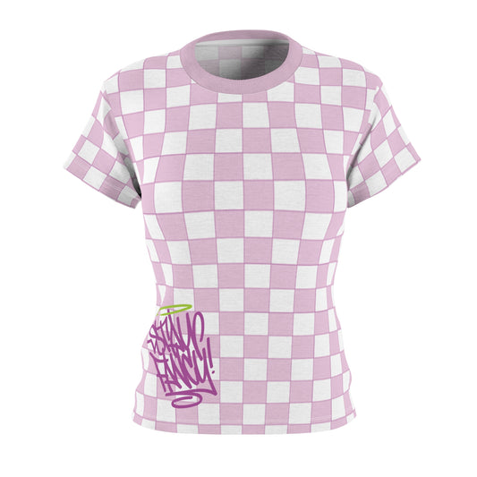 Pink Squares Fancy Women's Top