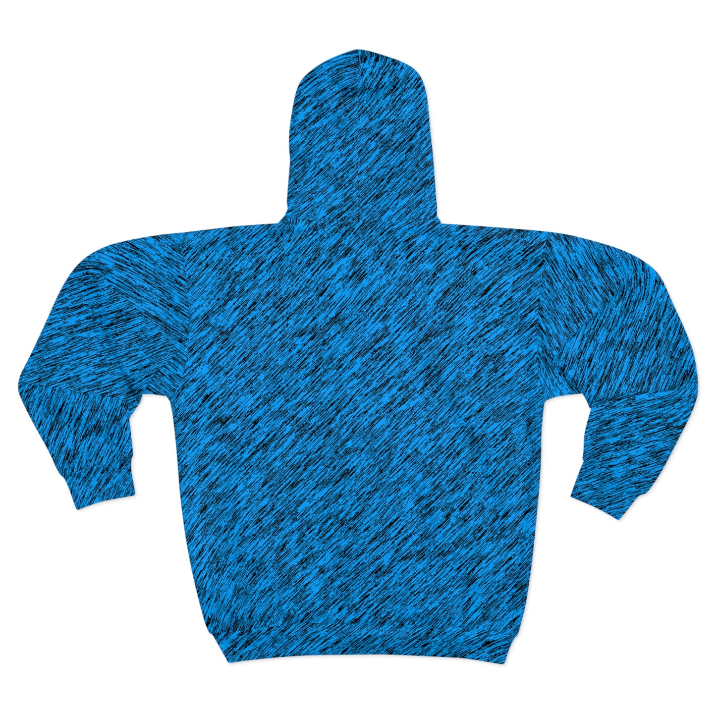 Brushed Blue Zip Badass Hoodie