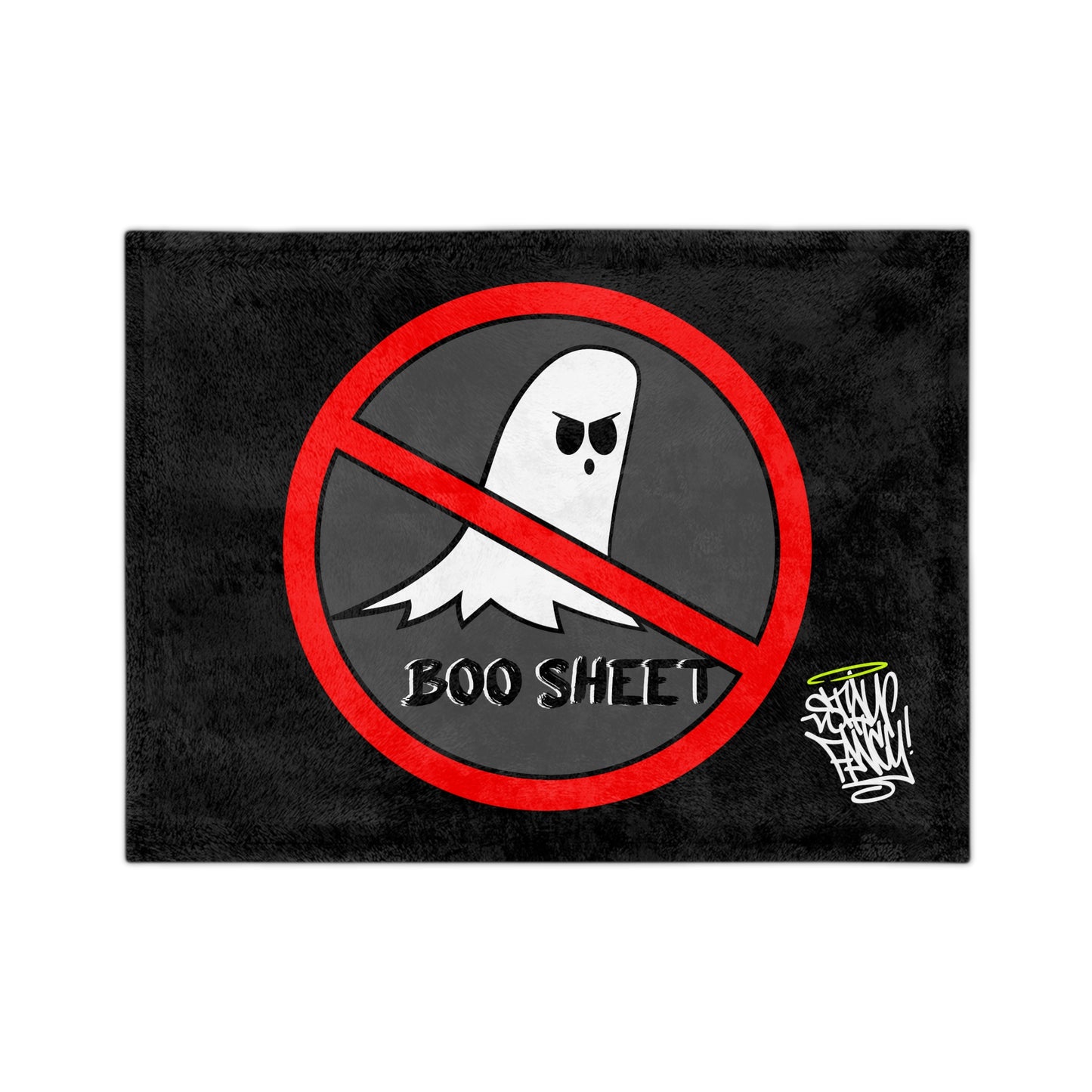 NO Boo Sheet Velveteen Minky Blanket