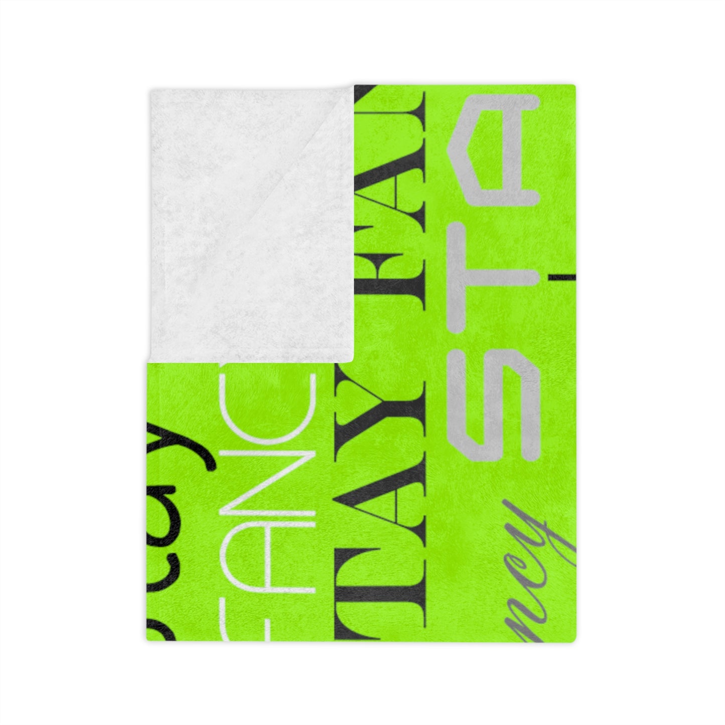 SF Flash Lime Velveteen Minky Blanket