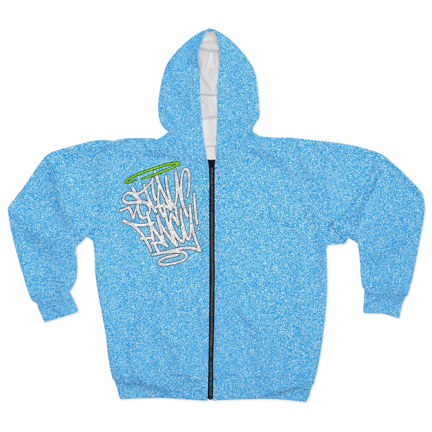 Speckled Blue Zip Badass Hoodie