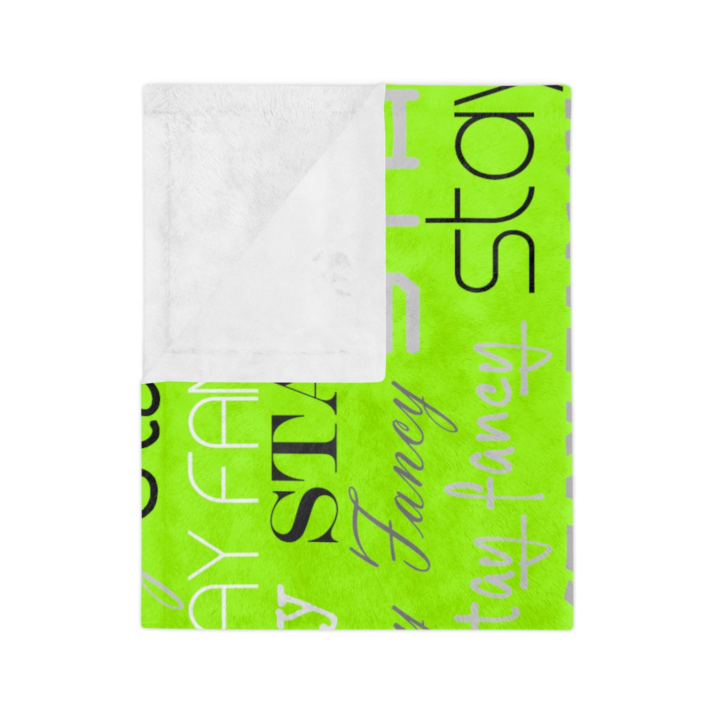 SF Flash Lime Velveteen Minky Blanket