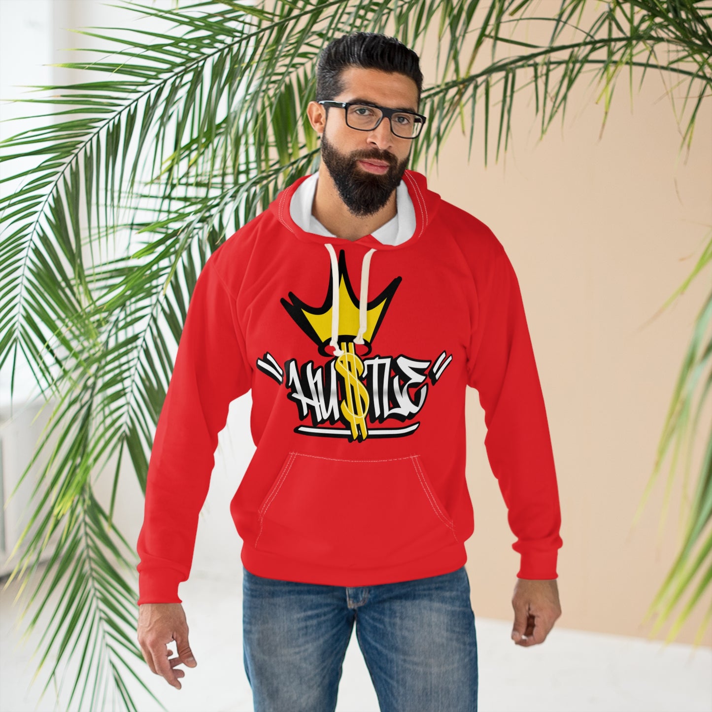 Money Hustle Red Badass Hoodie