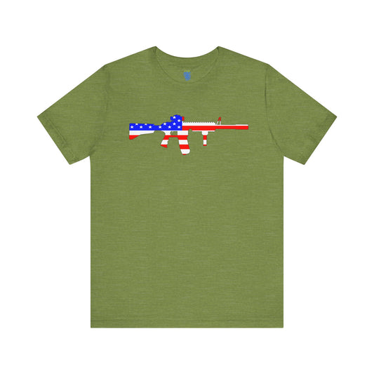 American Flag Rifle Unisex Soft Tee