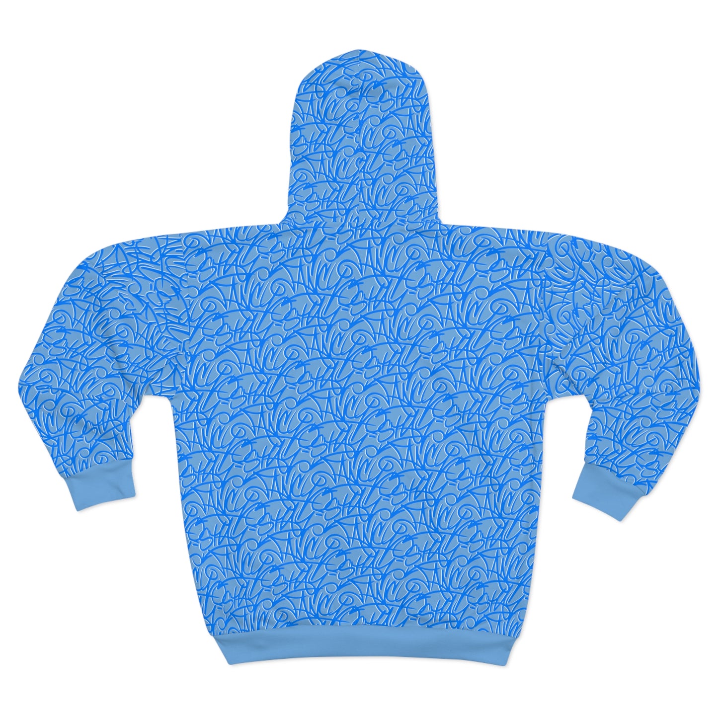 SF Blue Graffiti HS Zip Badass Hoodie