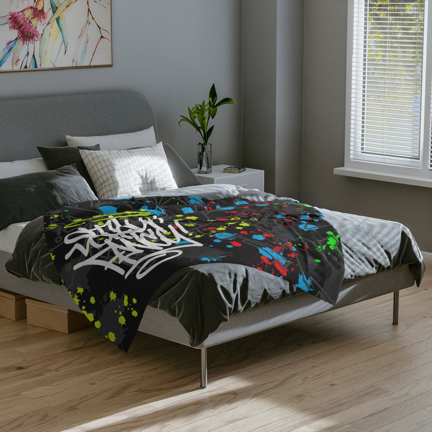 Graffiti Splash Minky Blanket