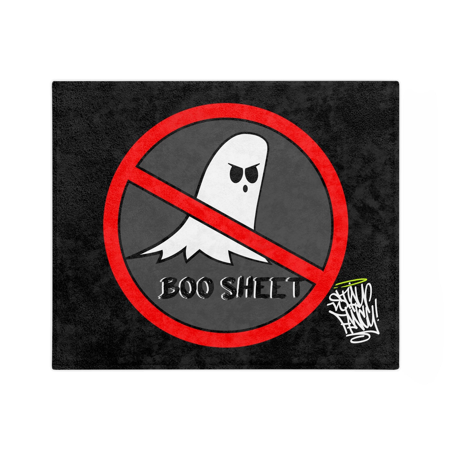 NO Boo Sheet Velveteen Minky Blanket