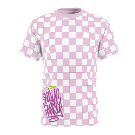 Pink Squares Fancy Tee