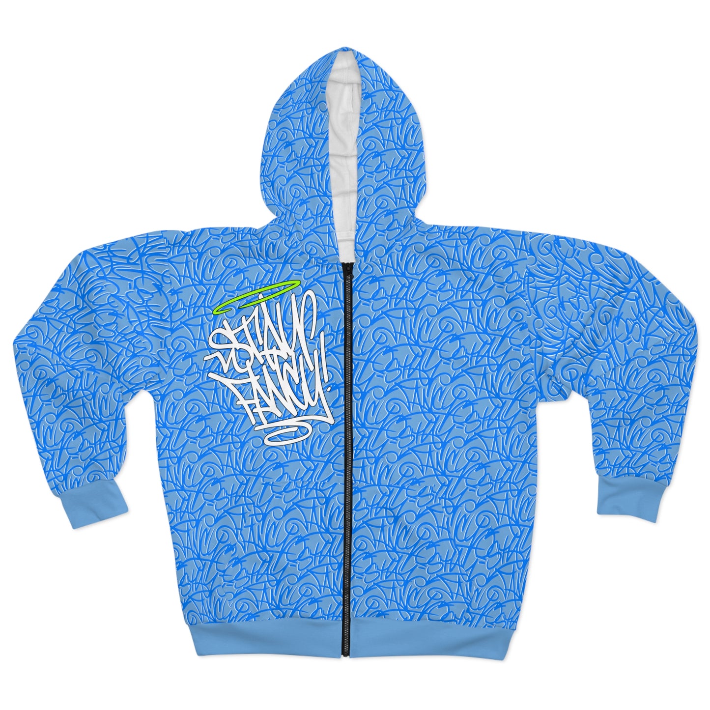 SF Blue Graffiti HS Zip Badass Hoodie