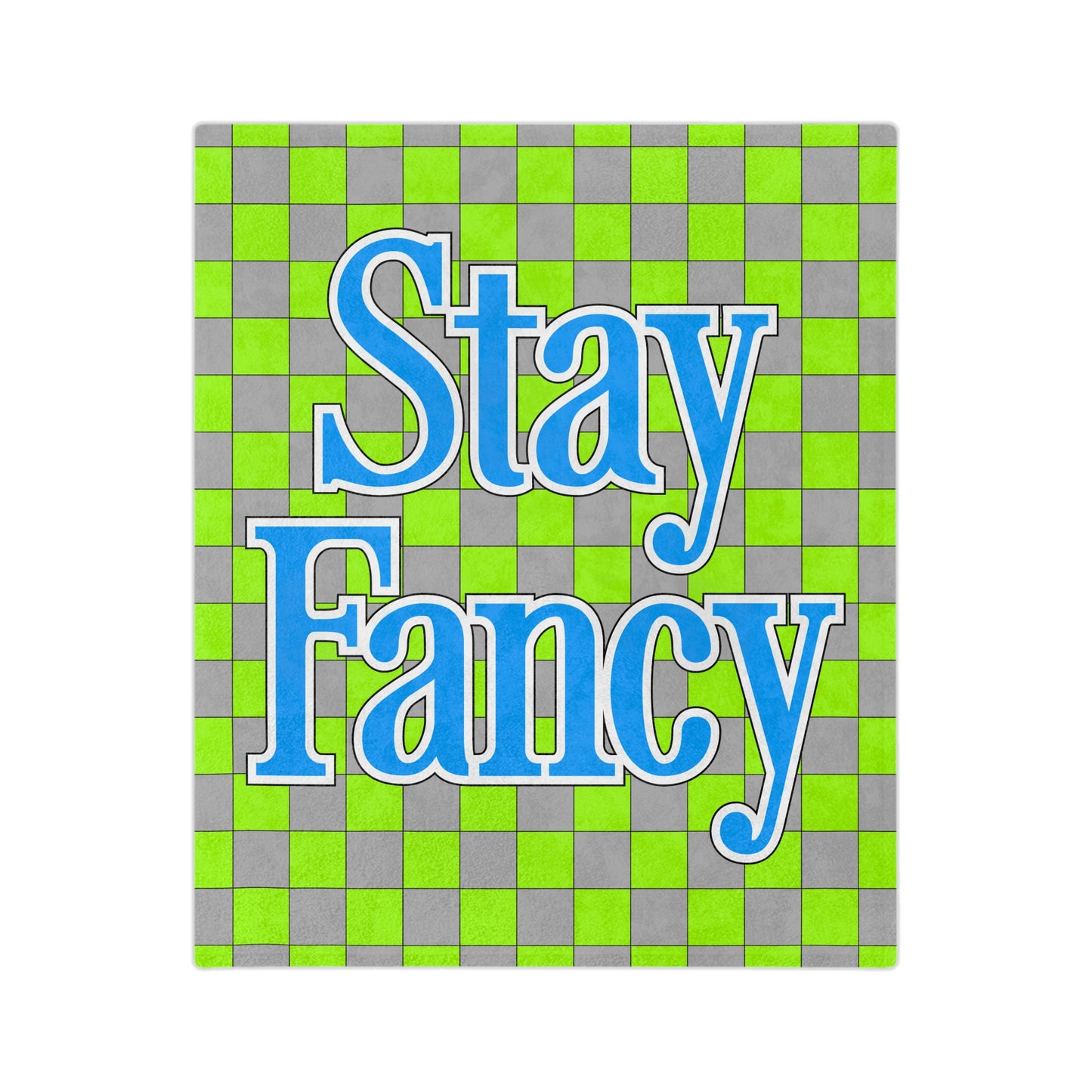 Checkers Disaster Lime Minky Blanket