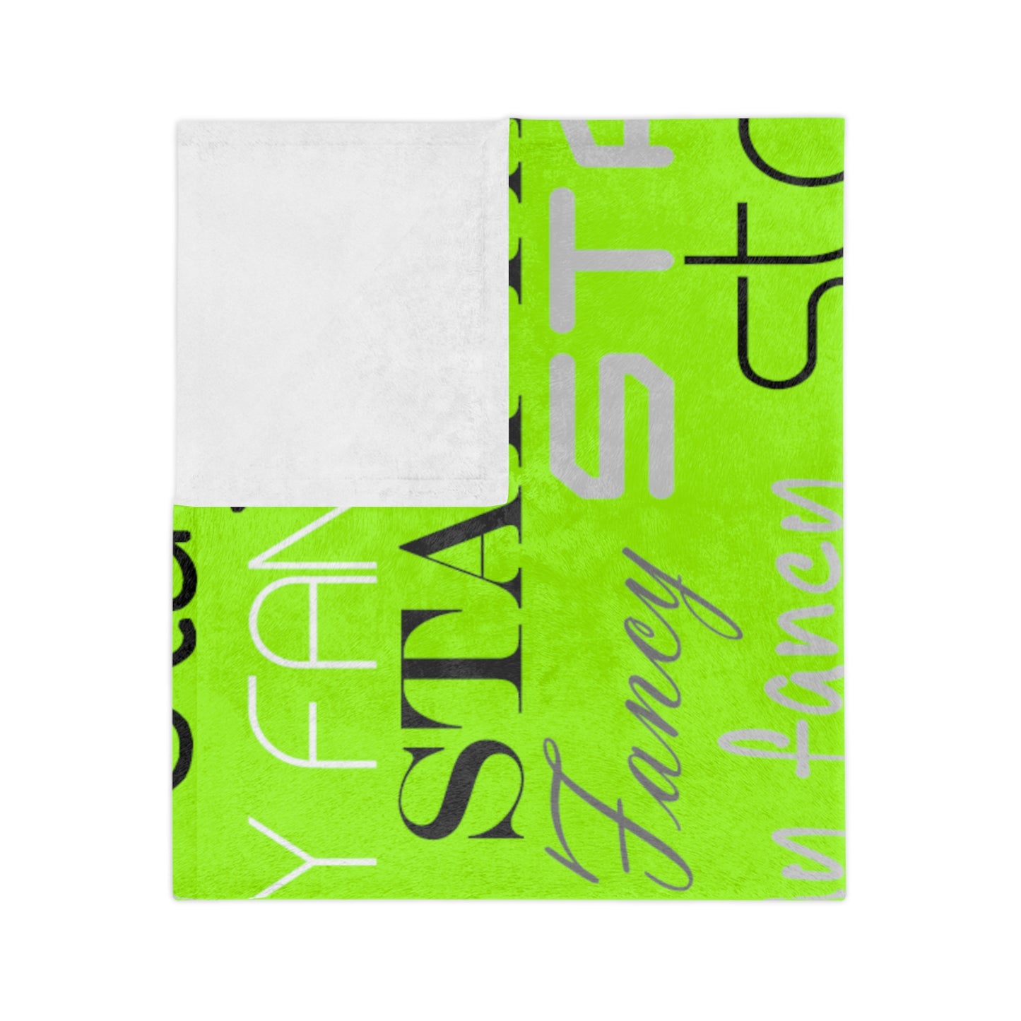 SF Flash Lime Velveteen Minky Blanket