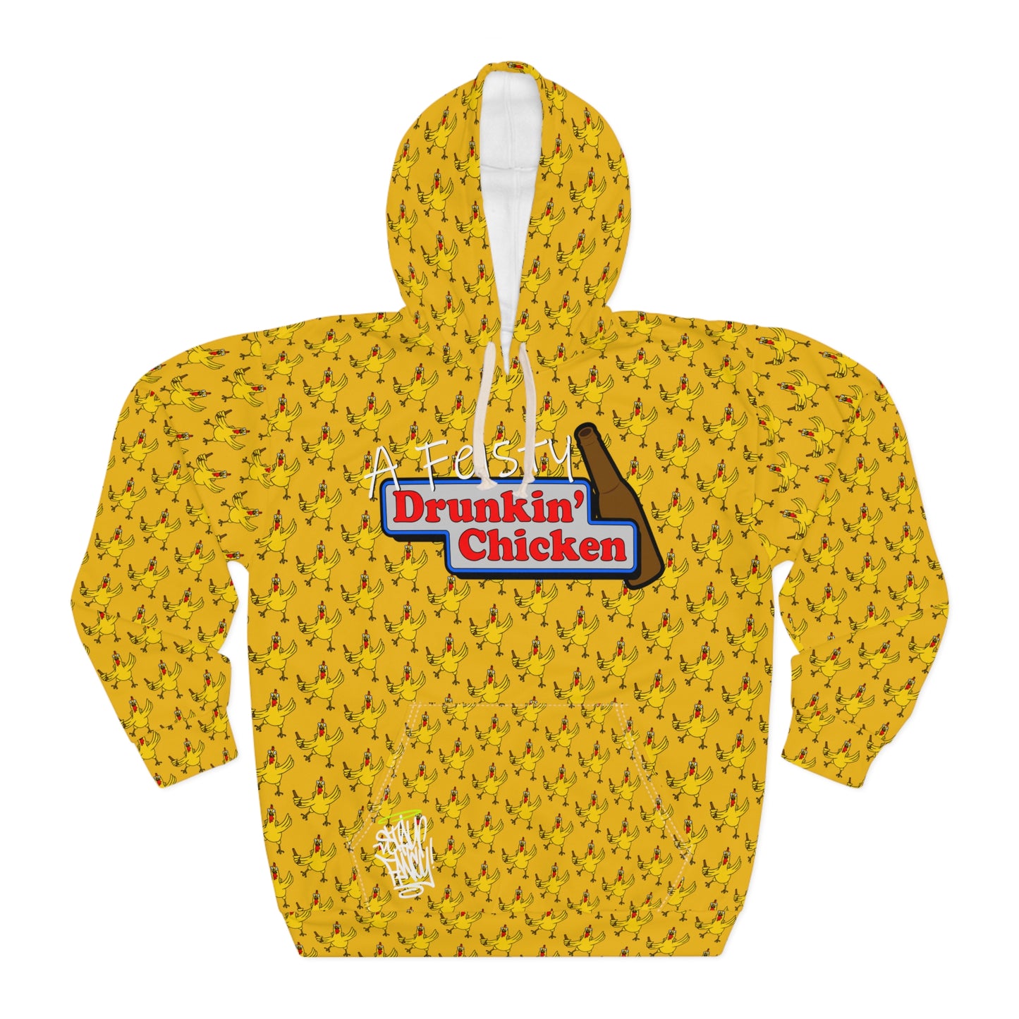 A Feisty Drunkin' Chicken Badass Hoodie