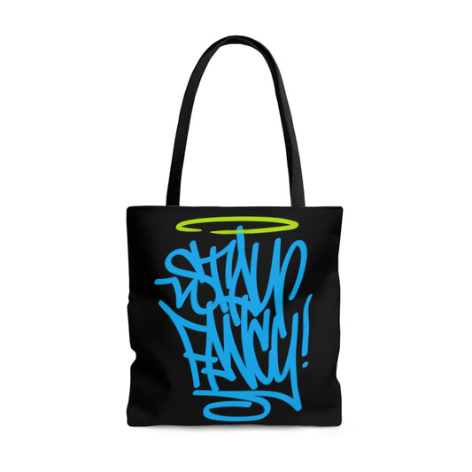 Stay Fancy Blue Handstyle Hand Bag